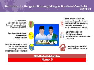 Ini 6 Program Prioritas Haris-Sani Tanggulangi Pandemi Covid-19
