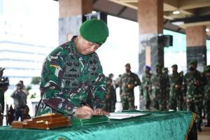 Kasad Rotasi Pimpinan Jabatan Penting Sekaligus Terima Laporan Kenaikan Pangkat Perwira Tinggi TNI A