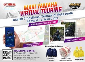Maxi Yamaha Virtual Touring 2021, Sensasi Jelajahi Destinasi dengan Aplikasi Y-Connect