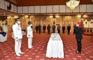 Pj Gubernur Jambi Lantik Bupati Terpilih Secara Hybrid, Ini Pesannya