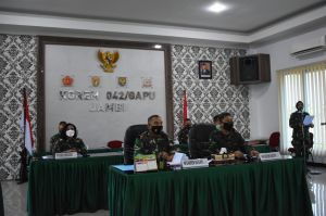 Danrem 042/Gapu Pimpin Rakor Rencana Penyiapan PPKM Mikro