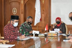 Danrem 042/Gapu Hadiri Rakor Pelaksanaan PPKM Jelang Lebaran