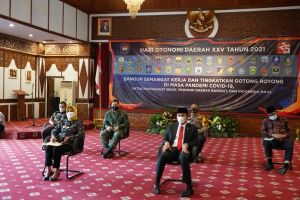 Kasrem 042/Gapu Hadiri Upacara Peringatan Hari Otonomi Daerah Tahun 2021