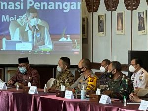 Danrem 042/Gapu Hadiri Rakor Penanganan Covid-19 dan Mitigasi Bencana Wilayah Jambi