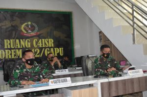 Kasiter Korem 042 Gapu Ikuti  Rakor Bersama Aster Kasad Bahas Kesiapan Pelaksanakan TMMD ke-111