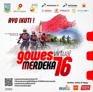 Pemkot Jambi Bersama SKK Migas dan KKKS Wilayah Jambi Gelar Gowes Virtual Merdeka 76