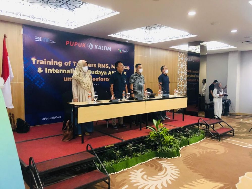 PT Pupuk Kalimantan Timur menggelar training of trainers retail management system untuk tenaga pemasar dan jaringan ritel di Yogyakarta.