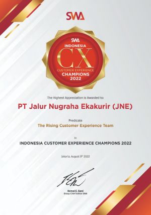 JNE Raih 2 Penghargaan Bergengsi Kriteria Pelayanan Pelanggan
