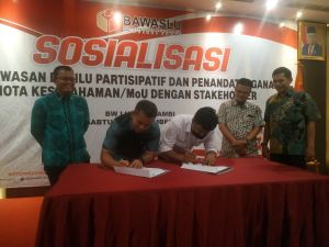 SMSI - Bawaslu Provinsi Jambi MoU Pengawasan Pemilu 2024