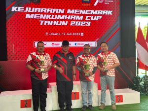 Wakili Kemenkumham Jambi, Kalapas Kuala Tungkal Raih Juara II Turnamen Menembak Menkumham Cup 2023