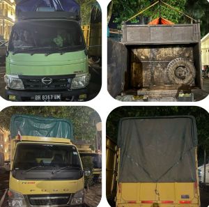 Ditreskrimsus Polda Jambi Amankan Dua Truk Pengangkut BBM Ilegal