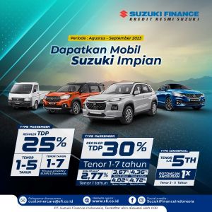 Suzuki Finance Indonesia Beri Potongan dan Cicilan Ringan Hingga Akhir September 2023