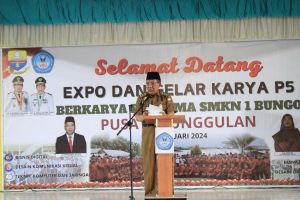 Wagub Sani Apresiasi Expo dan Gelar Karya P5 Di SMKN 1 Bungo