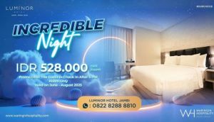 Luminor Hotel Jambi Hadirkan Solusi Hemat dengan Check-in Tengah Malam Lewat Promo Incredible Night