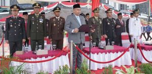 Upacara HUT RI ke-80 di Balai Kota Jambi, Ketua DPRD Kemas Faried Bacakan Teks Proklamasi