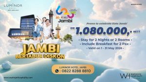 Luminor Hotel Jambi Hadirkan Promo “Jambi Bertabur Diskon” dalam Rangka HUT ke-80 Kota Jambi