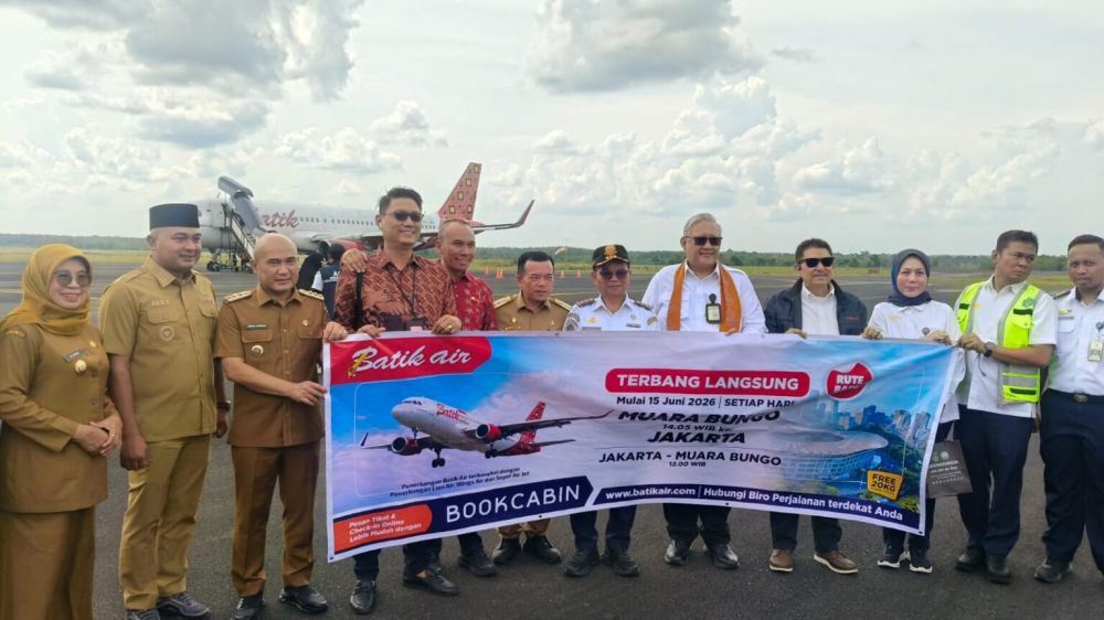 Batik Air Resmi Terbang ke Bandara Muara Bungo, Al Haris: Buka Akses Wisata dan Ekonomi Jambi Barat