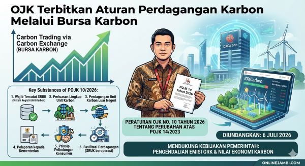 OJK Terbitkan Aturan Perdagangan Karbon Melalui Bursa Karbon