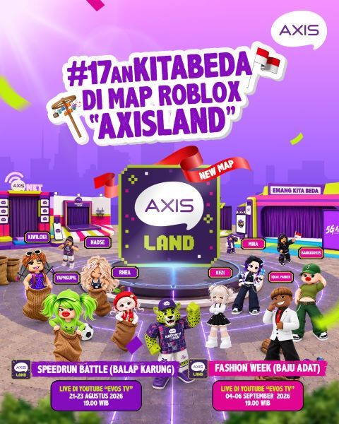 AXIS Ajak Anak Muda Mabar dan Lomba 17-an di AXISLAND Roblox