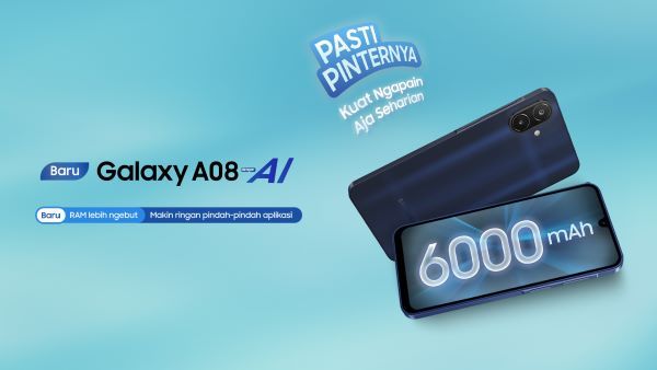 Samsung Galaxy A08 Hadirkan Baterai Besar 6.000 mAh, Fitur AI, dan Update Software Hingga 6 Tahun