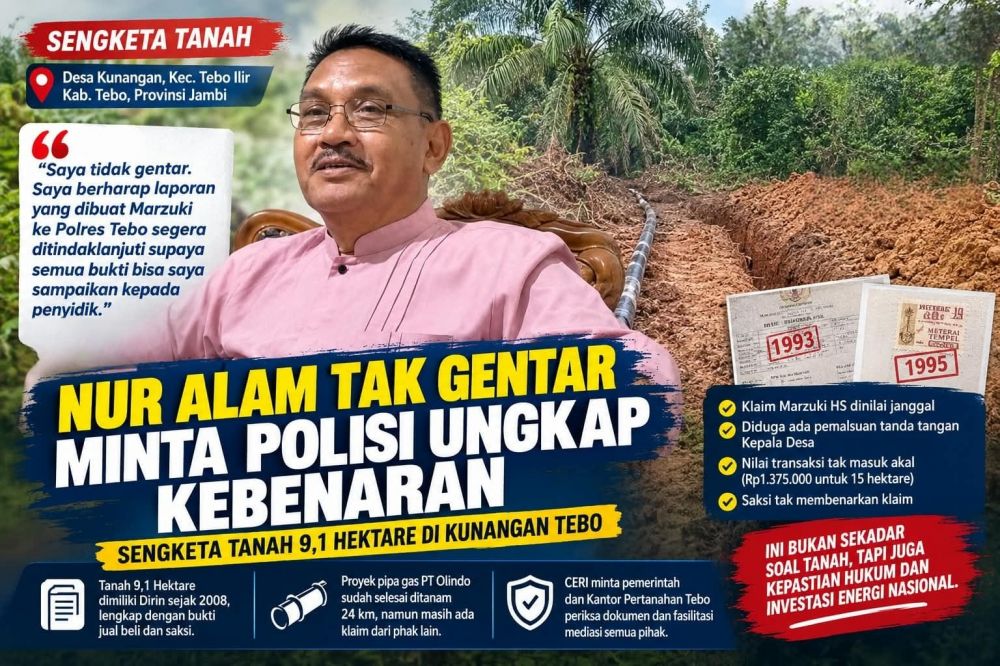 Nur Alam Kaget Tiba-tiba Marzuki Klaim Tanah di Desa Kunangan setelah Disewa Perusahaan